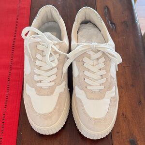 Dolce Vita White and Silver Sneakers